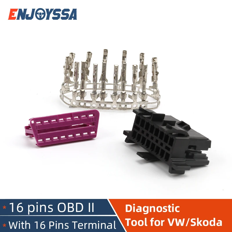 OBD 2 Socket Automotive Diagnostic Tools Interface Female Connector with 16 Pins Terminal for VW for Skoda OBD-II
OBD 2 Socket Automotive Diagnostic Tools Interface Female Connector with 16 Pins Terminal for VW for Skoda OBD-II