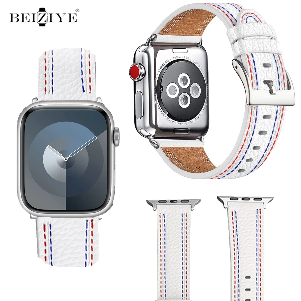Leather Strap for Apple Watch Series 41mm 45mm 44mm 40mm 42mm 38mm 49mm Wristband Bracelet for iWatch Ultra/Ultra 2 9 8 7 6 Band
Leather Strap for Apple Watch Series 41mm 45mm 44mm 40mm 42mm 38mm 49mm Wristband Bracelet for iWatch Ultra/Ultra 2 9 8 7 6 Band