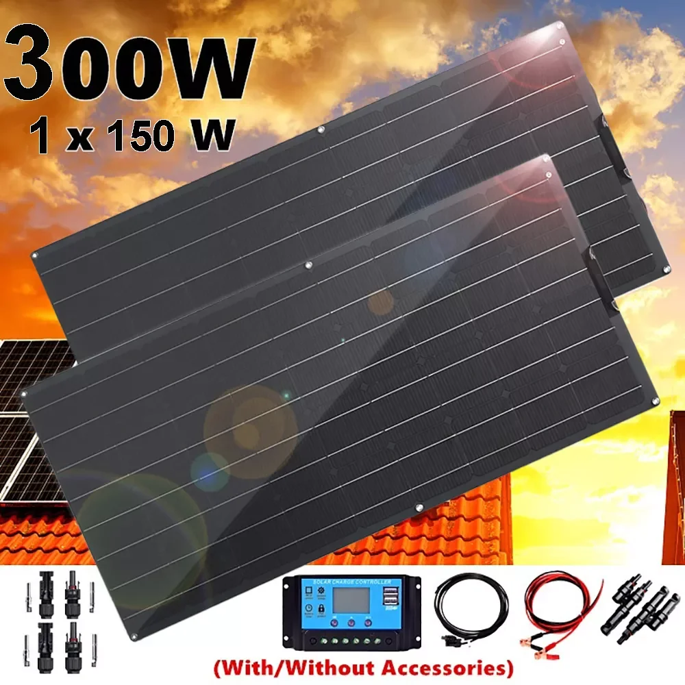 NEW2023 solar panel 12v 300w flexible photovoltaic system kit solar cell battery charger for car RV boat light camping home camp
NEW2023 solar panel 12v 300w flexible photovoltaic system kit solar cell battery charger for car RV boat light camping home camp