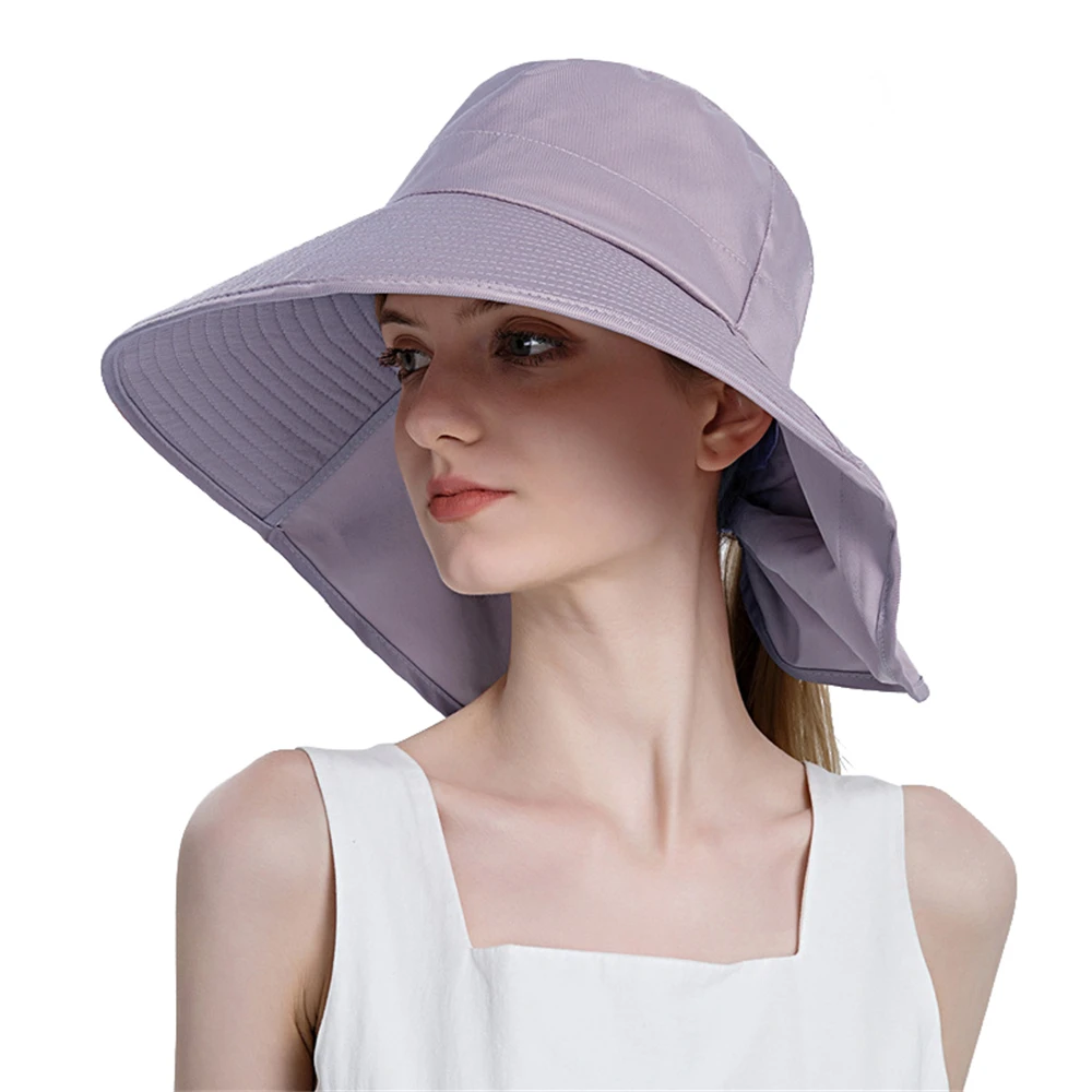 Women Summer Bucket Hat with a Ponytail Hole Lady Sun Protection Hiking Cap with Neck Shawl Wide Brim Headgear for Outdoor Beach
Women Summer Bucket Hat with a Ponytail Hole Lady Sun Protection Hiking Cap with Neck Shawl Wide Brim Headgear for Outdoor Beach