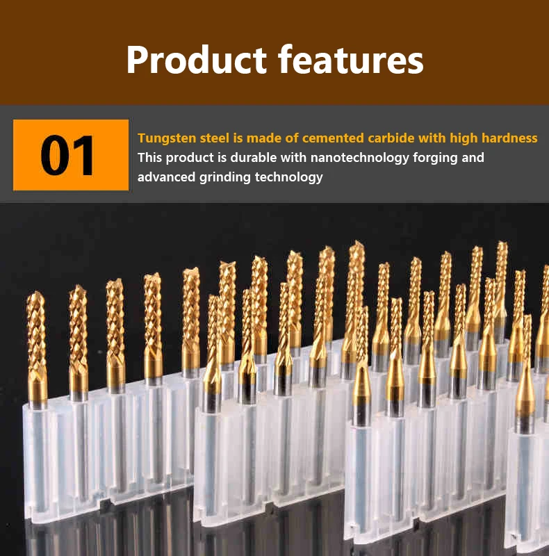 Tin coating 3.175 corn milling cutter tungsten steel engraving machine knife PCB milling cutter gong cutter circuit board 10PCS
Tin coating 3.175 corn milling cutter tungsten steel engraving machine knife PCB milling cutter gong cutter circuit board 10PCS