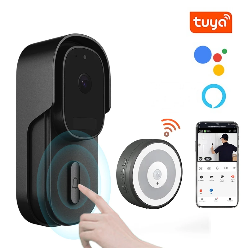 Tuya WiFi Wireless Doorbell Smart Home Welcome and Outdoor Wireless Intercom Waterproof Camera Night Vision HD Video Door Bell
Tuya WiFi Wireless Doorbell Smart Home Welcome and Outdoor Wireless Intercom Waterproof Camera Night Vision HD Video Door Bell