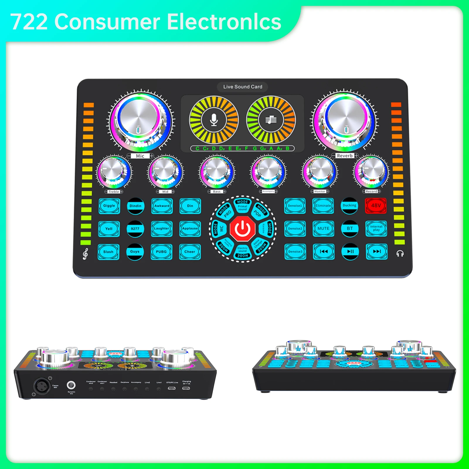 Live Sound Card Studio Record Voice Changer Live Streaming Audio Sound Mixer Professional Soundcard Bluetooth Microphone Mixer
Live Sound Card Studio Record Voice Changer Live Streaming Audio Sound Mixer Professional Soundcard Bluetooth Microphone Mixer