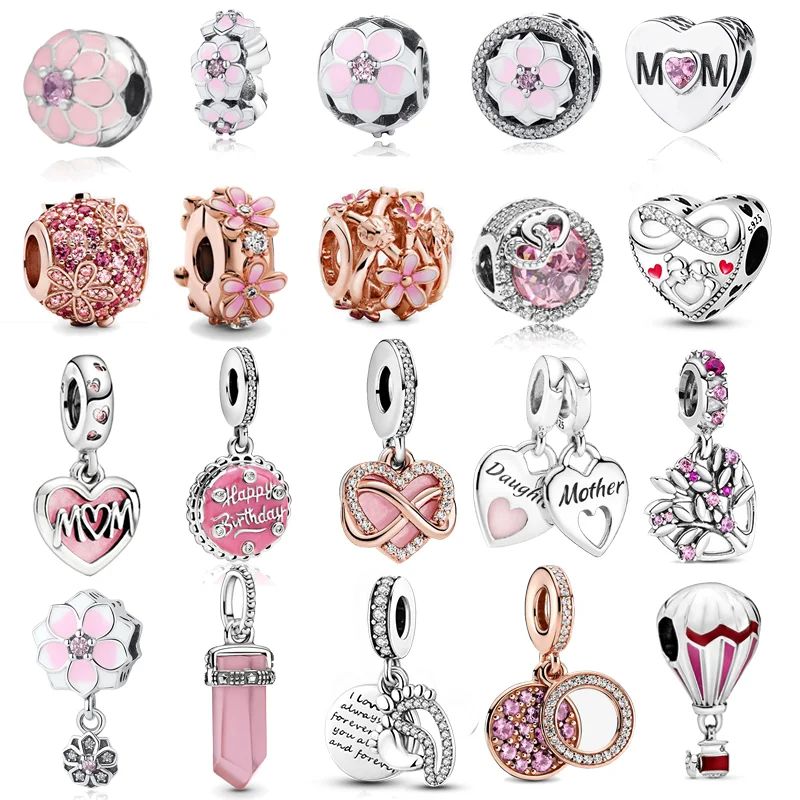 925 Sterling Silver Pink Heart Flower Bead Balloon Infinity Love Charm Fit pandora 925 Original Bracelet Women Jewelry
925 Sterling Silver Pink Heart Flower Bead Balloon Infinity Love Charm Fit pandora 925 Original Bracelet Women Jewelry