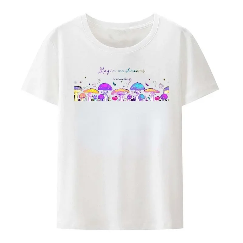 Kawaii Agaric Magic Mushroom футболки Harajuku винтажные топы с принтом для женщин и мужчин модная