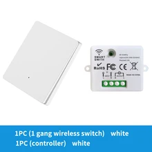 RF433Mhz Wireless Remote Control Wall Panel Transmitter Mini Relay Receiver 10A Light Wall Switch