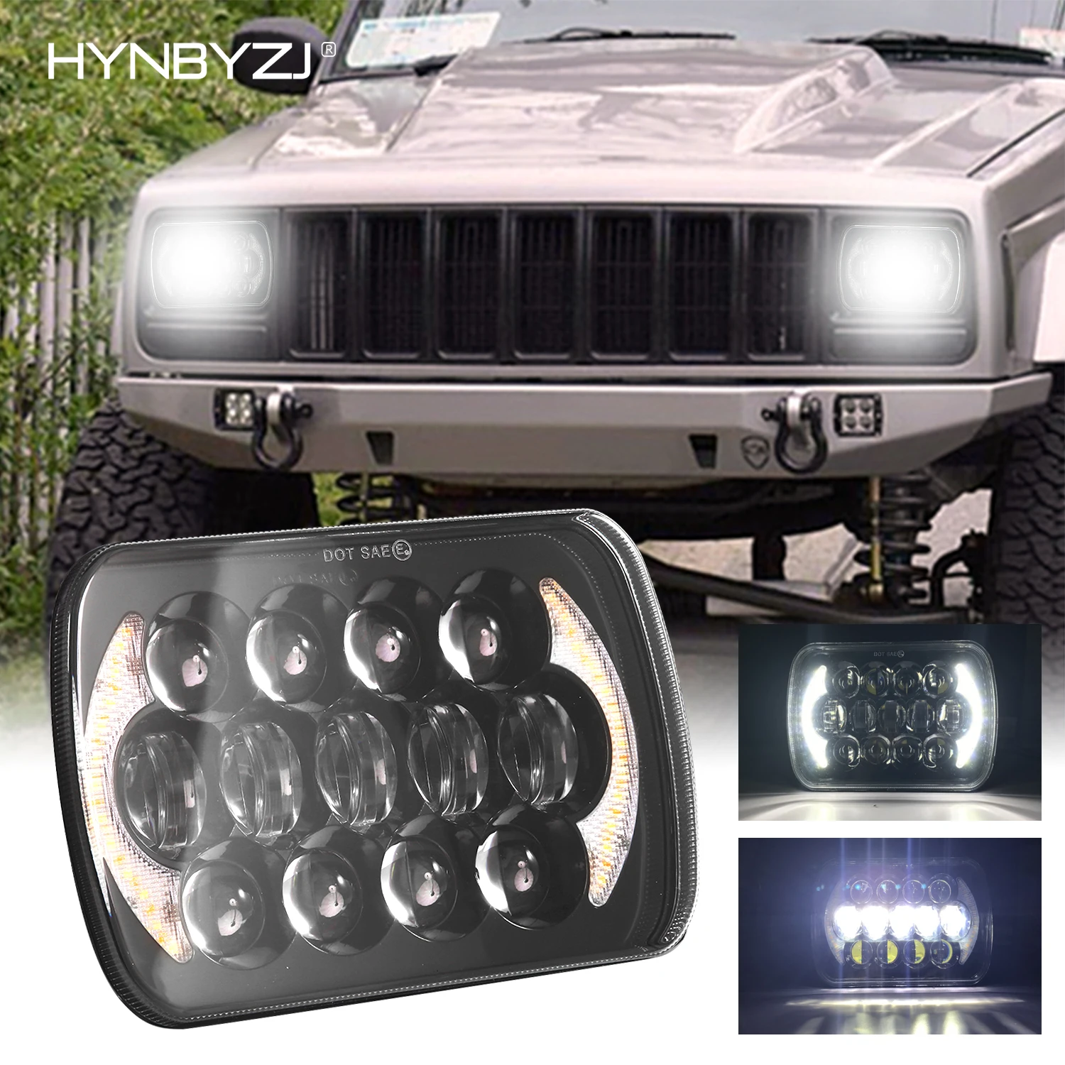 HYNBYZJ 210W 5X7" 7x6 Inch LED Headlights Hi Lo Beam Halo DRL H4 With Adapter Cable For Jeep Wrangler Cherokee XJ Comanche MJ
HYNBYZJ 210W 5X7" 7x6 Inch LED Headlights Hi Lo Beam Halo DRL H4 With Adapter Cable For Jeep Wrangler Cherokee XJ Comanche MJ