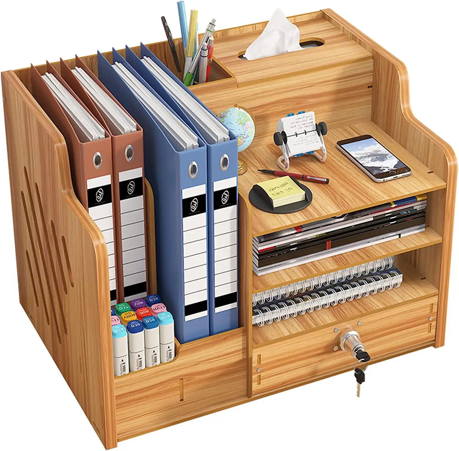Wood Desk Organizer, Office Organizer, Desk Folder Standing Office, School, Home(Brown)
Wood Desk Organizer, Office Organizer, Desk Folder Standing Office, School, Home(Brown)