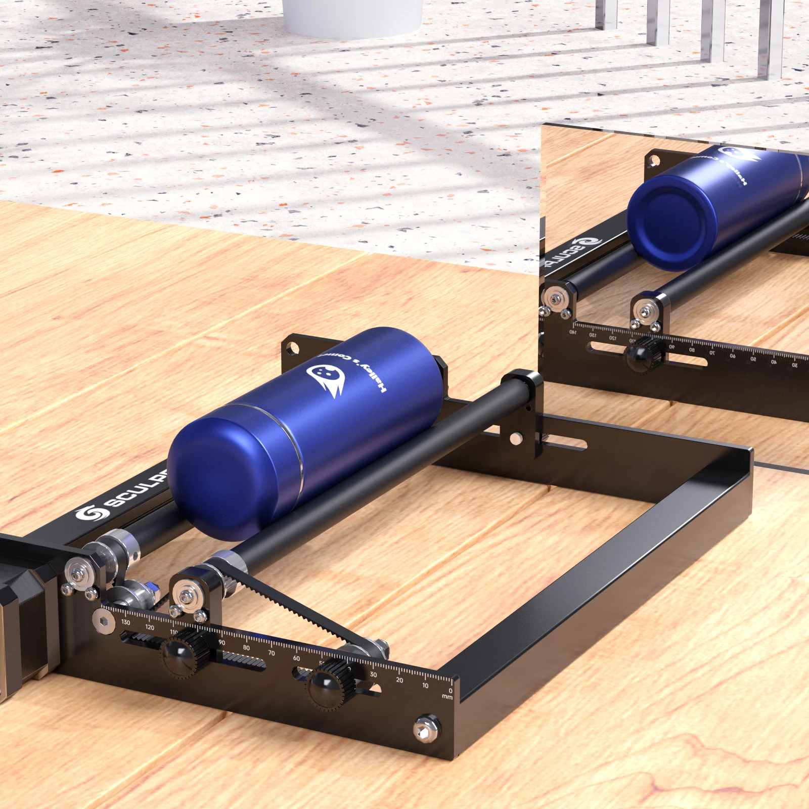SCULPFUN Rotary Roller Engraver Y-axis Rotary Roller Rotating 6-150mm Engraving Cylindrical Objects Laser Engraving Machines Kit 
SCULPFUN Rotary Roller Engraver Y-axis Rotary Roller Rotating 6-150mm Engraving Cylindrical Objects Laser Engraving Machines Kit
