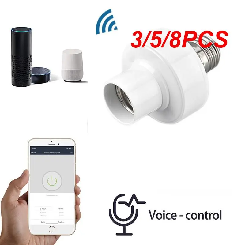 

3/5/8PCS Smart Life Wireless Bulb Base Remote Contro Smart Light Bulb Adapter Tuya Lamp Holder Work With Alexa Google Home Alice