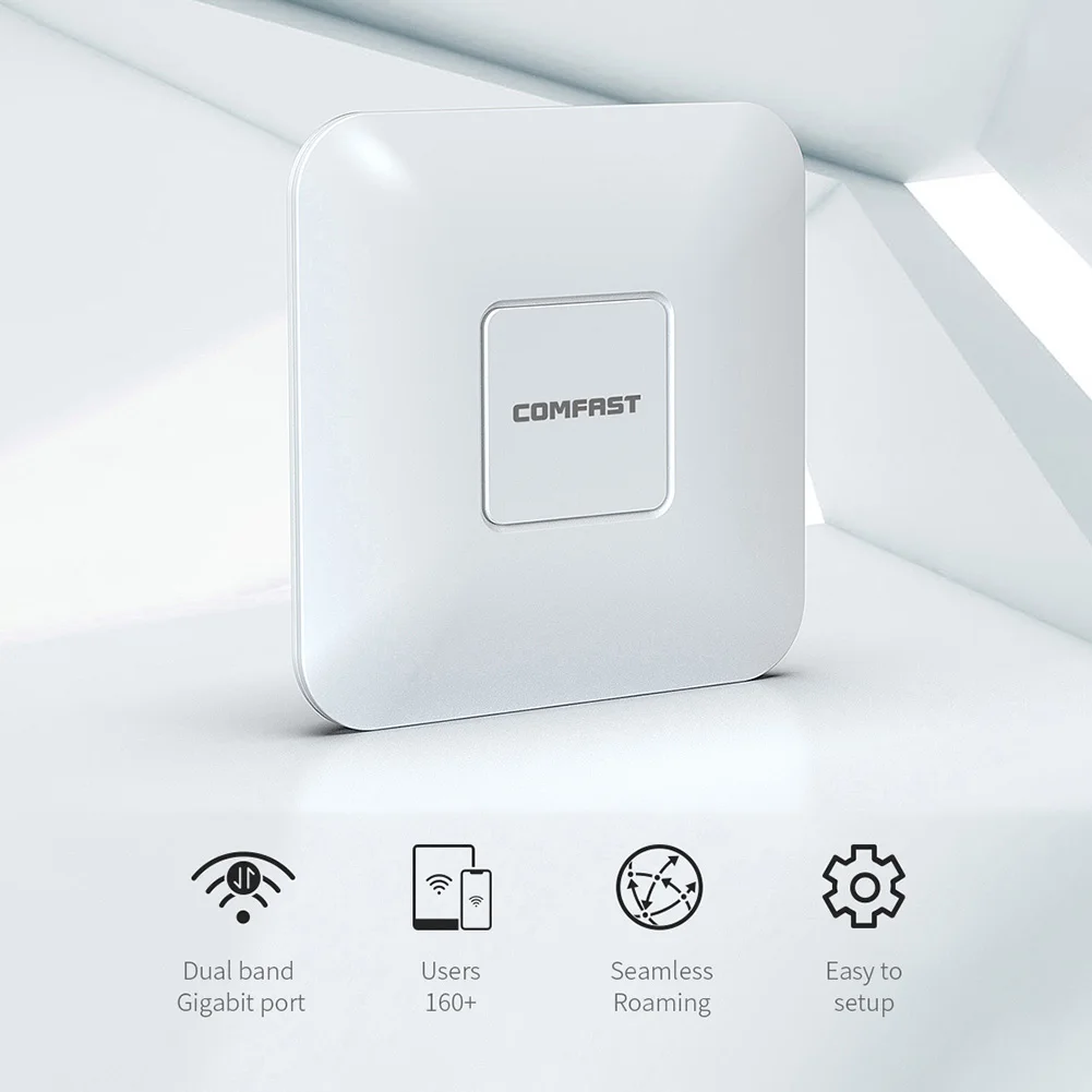 COMFAST беспроводная точка доступа 1200 Мбит/с потолочная точка доступа Wi-Fi 6 двухдиапазонный 2,4/5,8 ГГц Wi-Fi роутер POE Питание комнатный AP сигнал уси...
COMFAST беспроводная точка доступа 1200 Мбит/с потолочная точка доступа Wi-Fi 6 двухдиапазонный 2,4/5,8 ГГц Wi-Fi роутер POE Питание комнатный AP сигнал уси...