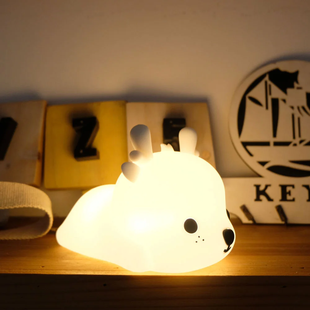 Silicone LED Night Light Touch Sensor 7 Colors Dimmable USB Rechargeable Bedside cute deer Lamp for Children Baby festival Gift
Silicone LED Night Light Touch Sensor 7 Colors Dimmable USB Rechargeable Bedside cute deer Lamp for Children Baby festival Gift