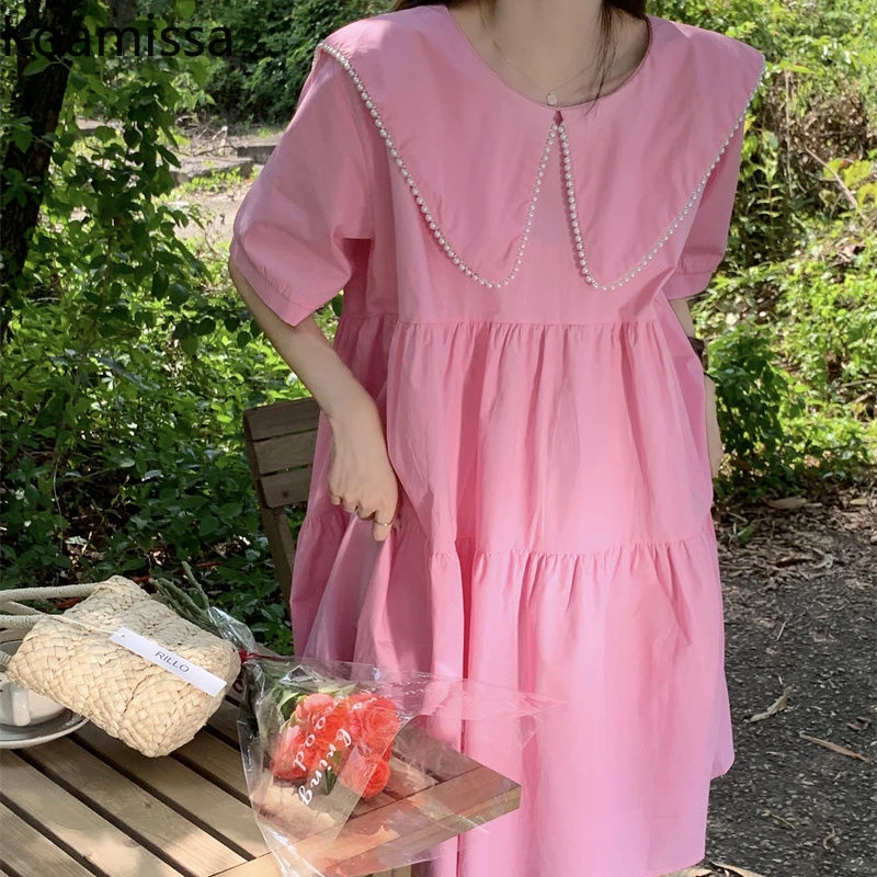 Женское однотонное мини-платье Koamissa, с коротким рукавом, жемчужинами и круглым воротником, модное повседневное летнее платье, дропшиппинг, ...
Женское однотонное мини-платье Koamissa, с коротким рукавом, жемчужинами и круглым воротником, модное повседневное летнее платье, дропшиппинг, ...
