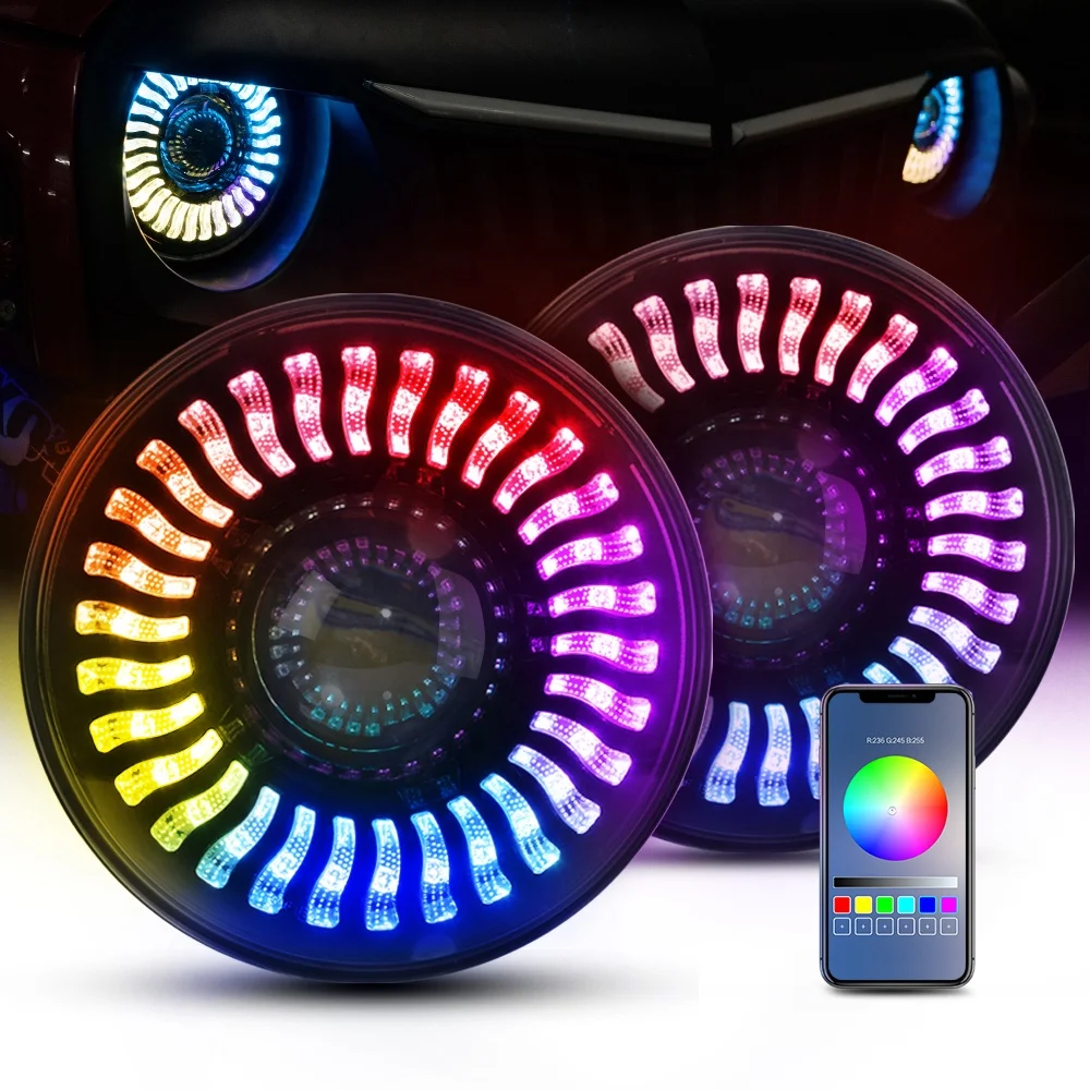 Micтюнинг 7-дюймовая фара RGB Halo светильник Замена для JK LJ TJ 1997-2014 Hummer H1 H2 управление через приложение цвет
Micтюнинг 7-дюймовая фара RGB Halo светильник Замена для JK LJ TJ 1997-2014 Hummer H1 H2 управление через приложение цвет