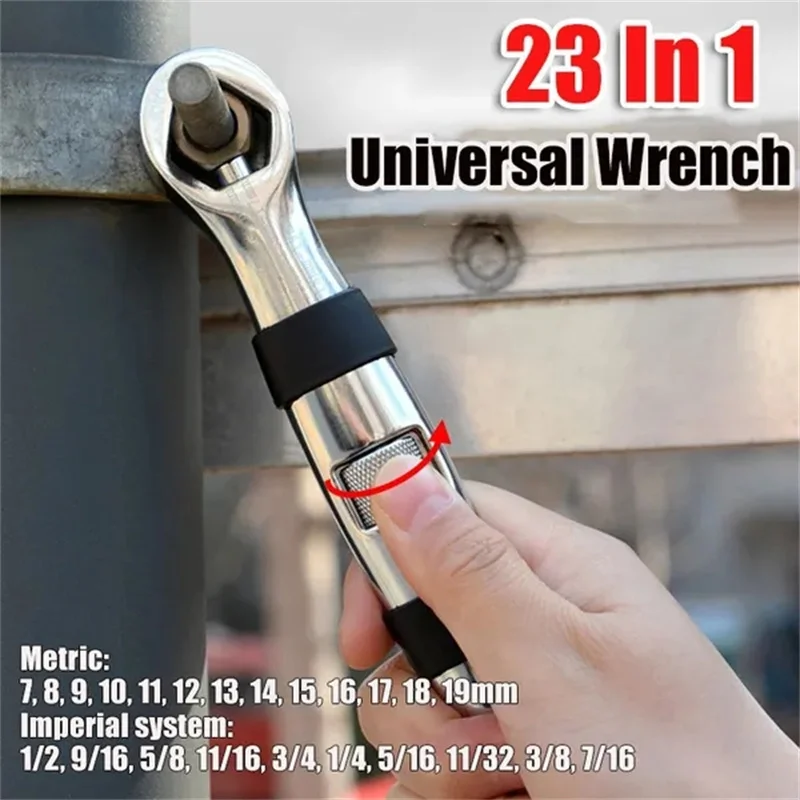 23 in 1 Double End Adjustable Universal Wrench Multifunctional Flexible 7-19mm Adjustable Spanner DIY Car Moto Repair Tools
23 in 1 Double End Adjustable Universal Wrench Multifunctional Flexible 7-19mm Adjustable Spanner DIY Car Moto Repair Tools