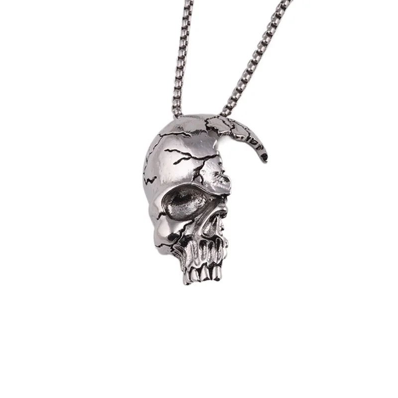 Half Skull Necklace Antique Silver Plated Trendy Vintage Gothic Alloy Jewelry Choker Retro Bronze Skeleton Necklaces Rainbow 
Half Skull Necklace Antique Silver Plated Trendy Vintage Gothic Alloy Jewelry Choker Retro Bronze Skeleton Necklaces Rainbow