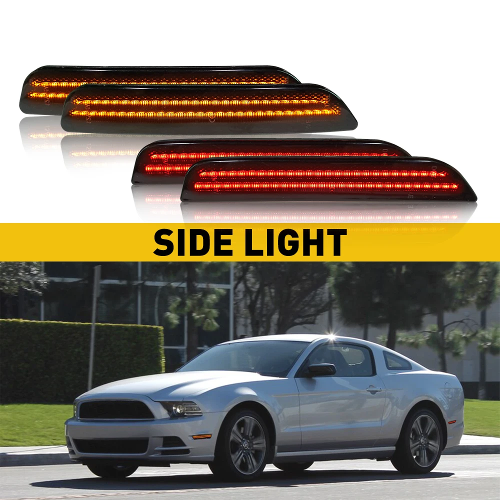 AUXITO 4 шт. передний задний светодиодный, боковой, габаритный фонарь для Ford Mustang 2010 2011 2012 2013 2014 Янтарный/красный светодиод Fender лампа индикатора
AUXITO 4 шт. передний задний светодиодный, боковой, габаритный фонарь для Ford Mustang 2010 2011 2012 2013 2014 Янтарный/красный светодиод Fender лампа индикатора