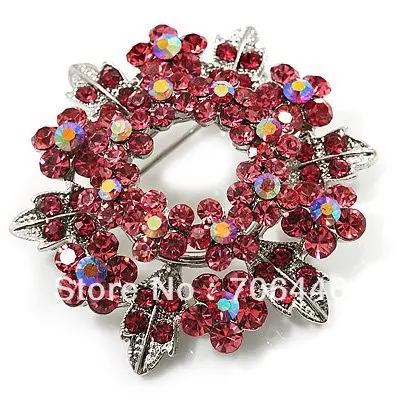 2.2 Inch Beautiful Large Wreath Floral Brooch with Pink Rhinestone Crystals
2.2 Inch Beautiful Large Wreath Floral Brooch with Pink Rhinestone Crystals