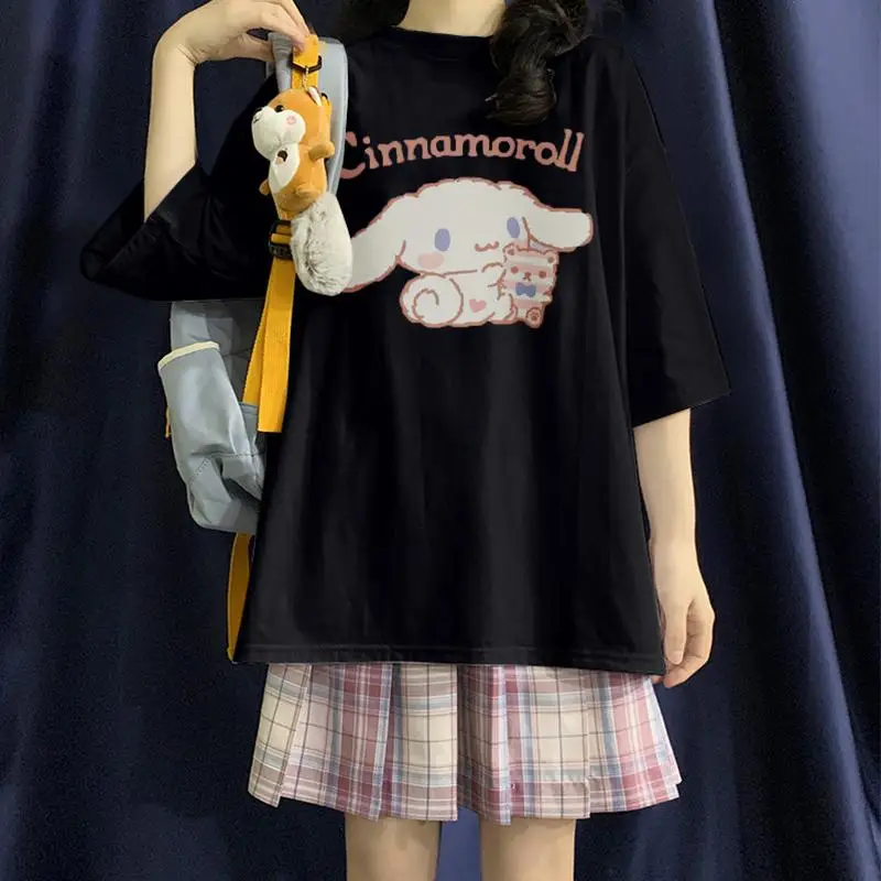 Kawaii Sanriod Anime Series Kuromi Cinnamoroll Mymelody Cute Soft Short Sleeve Loose Wild T-Shirt Jacket Girl Girlfriend Gift
Kawaii Sanriod Anime Series Kuromi Cinnamoroll Mymelody Cute Soft Short Sleeve Loose Wild T-Shirt Jacket Girl Girlfriend Gift