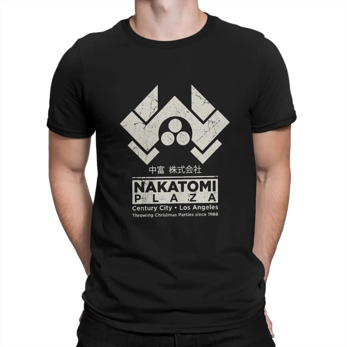 

Movie Die Hard Nakatomi Plaza Christmas Party T Shirt Vintage Fashion Men's Tshirt O-Neck