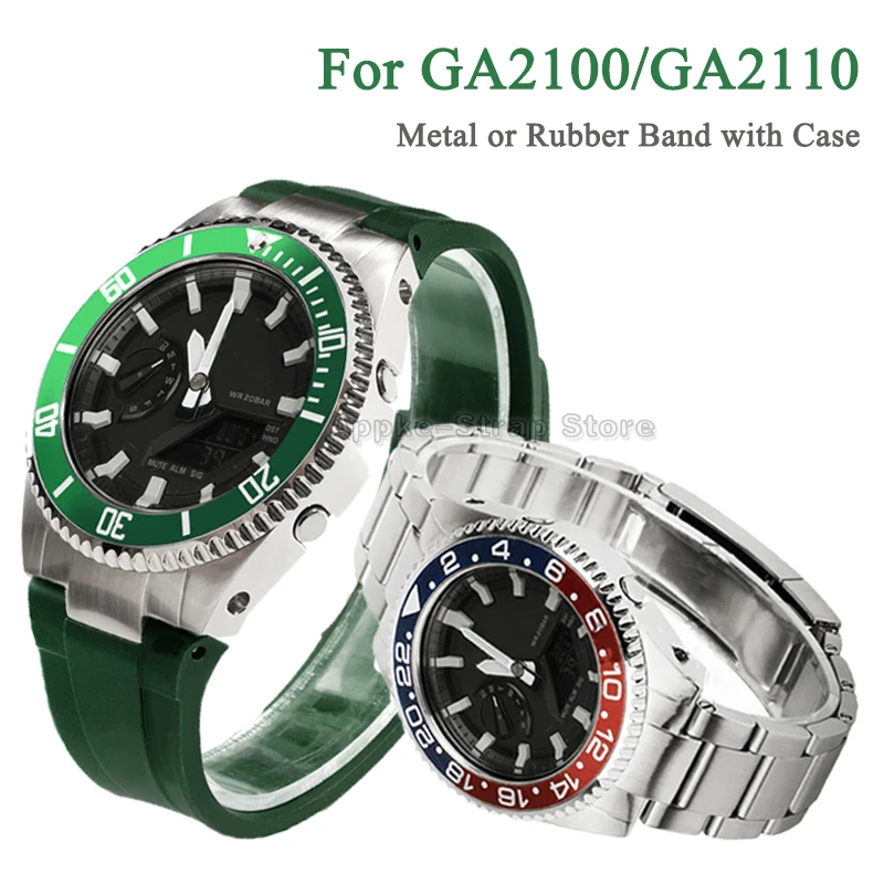 GA2100 Mod Set for Casioak DIY Rubber Strap Bezel Set Modifiied Kit for G-shocak GA-2100 Silicone Watchband Accessories Rollie
GA2100 Mod Set for Casioak DIY Rubber Strap Bezel Set Modifiied Kit for G-shocak GA-2100 Silicone Watchband Accessories Rollie