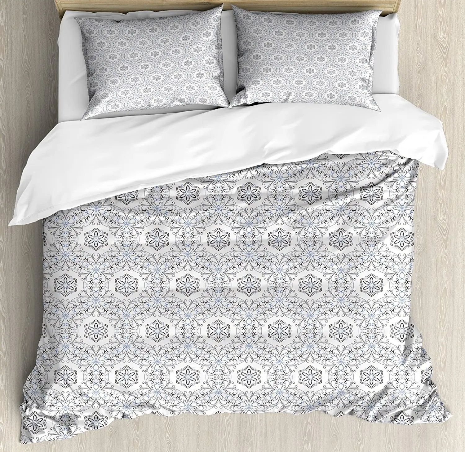 Floral Bedding Set For Bedroom Bed Home Scroll Style Pattern with Curled Leaf Motifs Abstr Duvet Cover Quilt Cover Pillowcase
Floral Bedding Set For Bedroom Bed Home Scroll Style Pattern with Curled Leaf Motifs Abstr Duvet Cover Quilt Cover Pillowcase