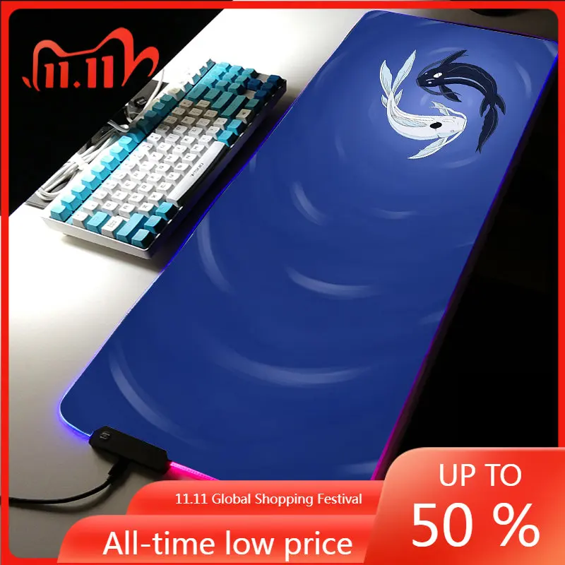 Koi Fish Chinese Style RGB LED Light Large MousePad Gaming Accessories Led 40*90CM XXL Room Carpet Mechanical Keyboard Desk Mat
Koi Fish Chinese Style RGB LED Light Large MousePad Gaming Accessories Led 40*90CM XXL Room Carpet Mechanical Keyboard Desk Mat