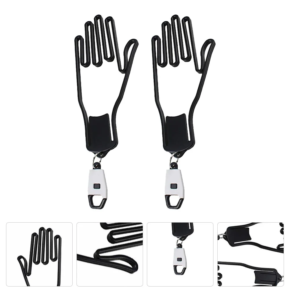 

2 Pcs Golf Glove Holder Dryer Portable Drying Frames Convenient Racks Displaying Gloves Abs Golfs Accessories Lovers Plastic