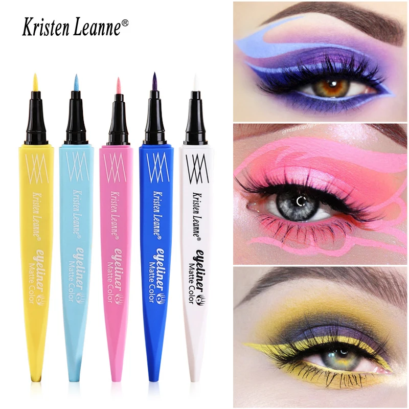 Colorful Eyeliner Pen Eyes Makeup White Pink Waterproof Liquid Color Eye Liner Pencil Matte Quick-dry Eye Liner Pen Cosmetics
Colorful Eyeliner Pen Eyes Makeup White Pink Waterproof Liquid Color Eye Liner Pencil Matte Quick-dry Eye Liner Pen Cosmetics