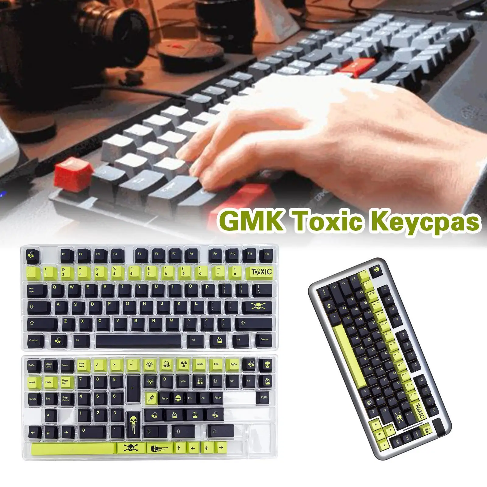 141 Key Caps GMK Toxic Keycaps Profile PBT DYE Sublimation Mechanical Keyboard Keycap For MX Switch 61/64/68/87/104
141 Key Caps GMK Toxic Keycaps Profile PBT DYE Sublimation Mechanical Keyboard Keycap For MX Switch 61/64/68/87/104
