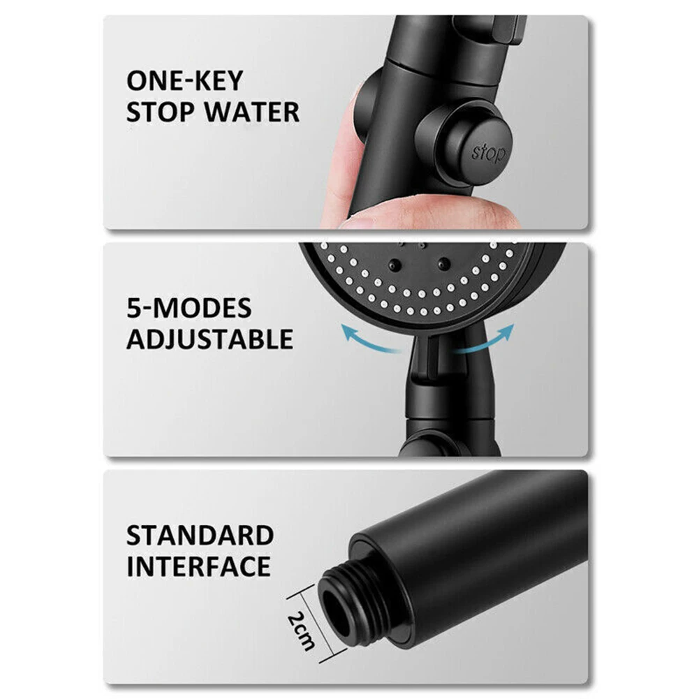 Shower Filter Shower Head 79 Mm*240mm ABS Plastic Black Handheld Pressurized Shower Silicon Gel Standard Interface
Shower Filter Shower Head 79 Mm*240mm ABS Plastic Black Handheld Pressurized Shower Silicon Gel Standard Interface
