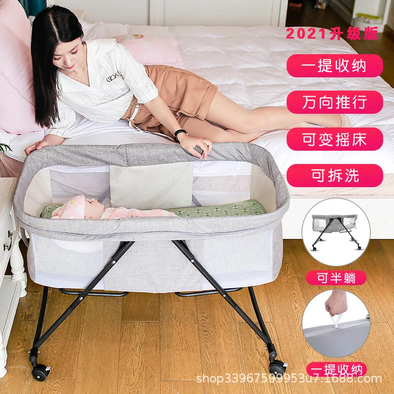 Baby Crib Newborn Multifunctional Splicing Large Bed Portable Folding Infant Removable Cot Bedside Cradle Bed Game Fence
Baby Crib Newborn Multifunctional Splicing Large Bed Portable Folding Infant Removable Cot Bedside Cradle Bed Game Fence