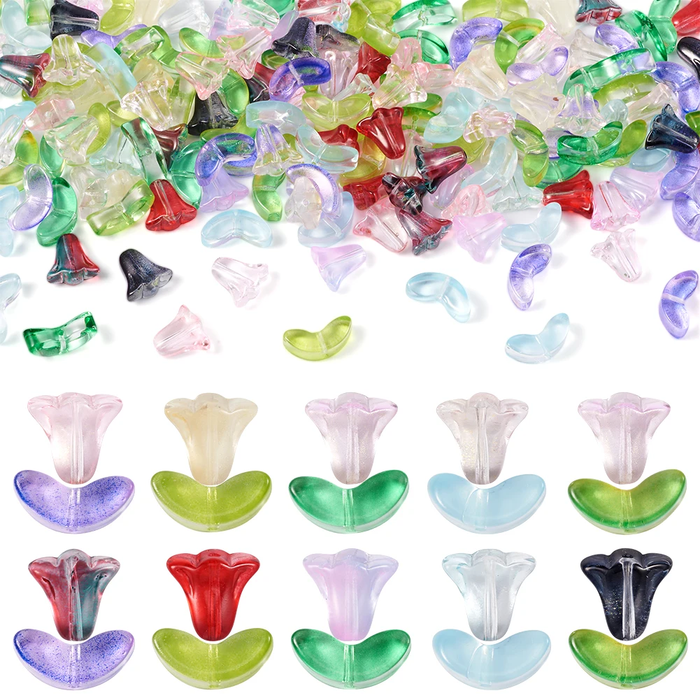 200Pcs Bent Leaf Bell Orchid Flower Glass Lampwork Beads for Jewelry Making Hairpin Handmade Diy Earrings Bracelet Accessories
200Pcs Bent Leaf Bell Orchid Flower Glass Lampwork Beads for Jewelry Making Hairpin Handmade Diy Earrings Bracelet Accessories