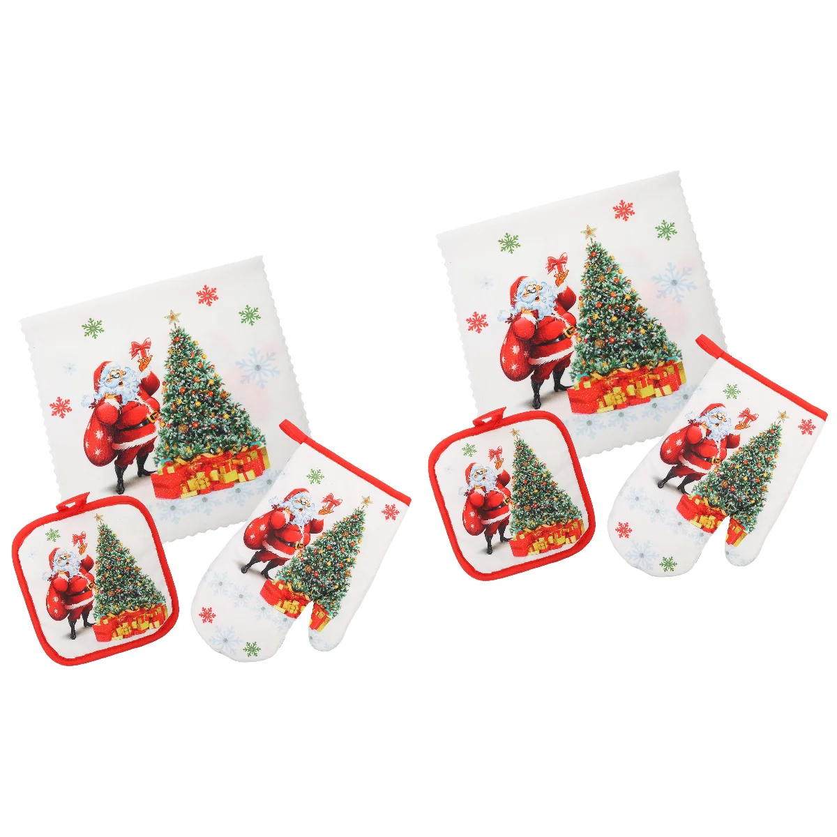 2 Sets Storage Christmas Decoration Oven Mitts Towel Kitchen Pot Pad Polyester Pot Pad for Restaurant
2 Sets Storage Christmas Decoration Oven Mitts Towel Kitchen Pot Pad Polyester Pot Pad for Restaurant