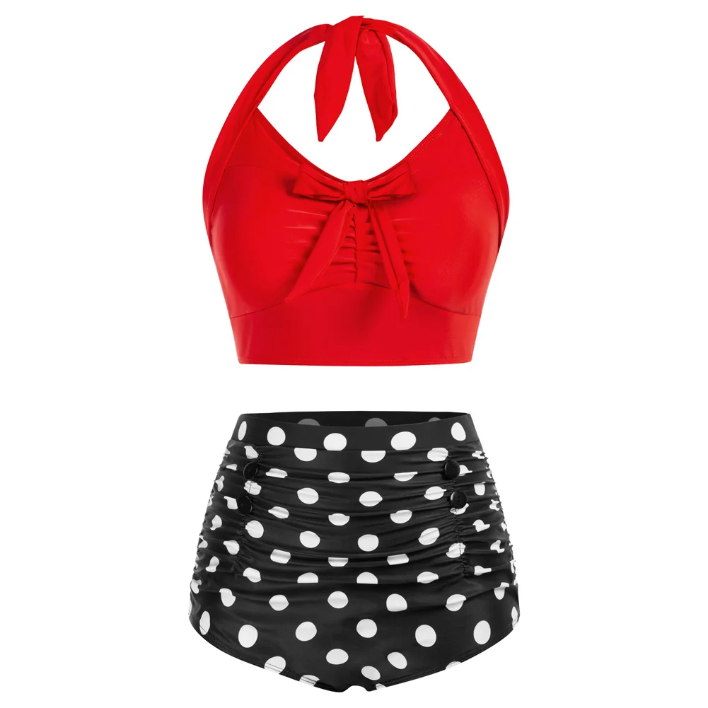 Belle Poque Vintage Swimsuit For Women High Waisted Bikini Set Vintage Halter Bathing Suit 2 Piece Push Up Swimming Suits A30
Belle Poque Vintage Swimsuit For Women High Waisted Bikini Set Vintage Halter Bathing Suit 2 Piece Push Up Swimming Suits A30