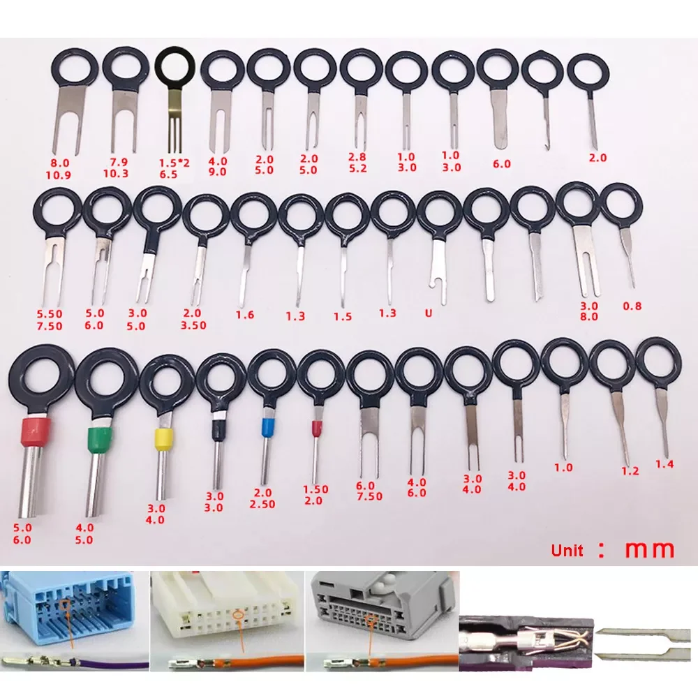 

38/41/59/73/67/91/114pcs Terminal Removal Tool Car Electrical Wiring Crimp Connector Pin Needle Extractor Kit Repair Tools