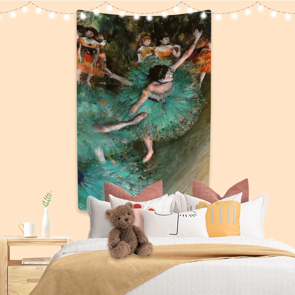 Одеяло-Эдгар Degas с масляной живописью, декоративное настенное покрывало для гостиной, пляжный коврик