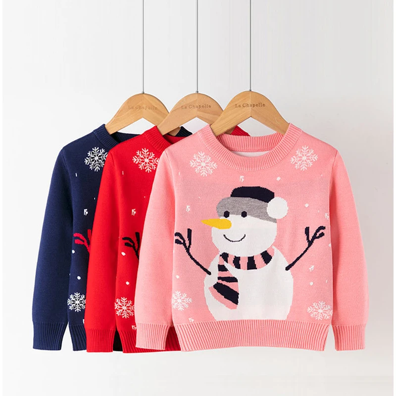 Christmas Kids Baby Boys Girls Cartoon Snowman Pullover Sweaters Autumn Winter Baby Boy Girl Long Sleeve Knit Children's Sweater
Christmas Kids Baby Boys Girls Cartoon Snowman Pullover Sweaters Autumn Winter Baby Boy Girl Long Sleeve Knit Children's Sweater