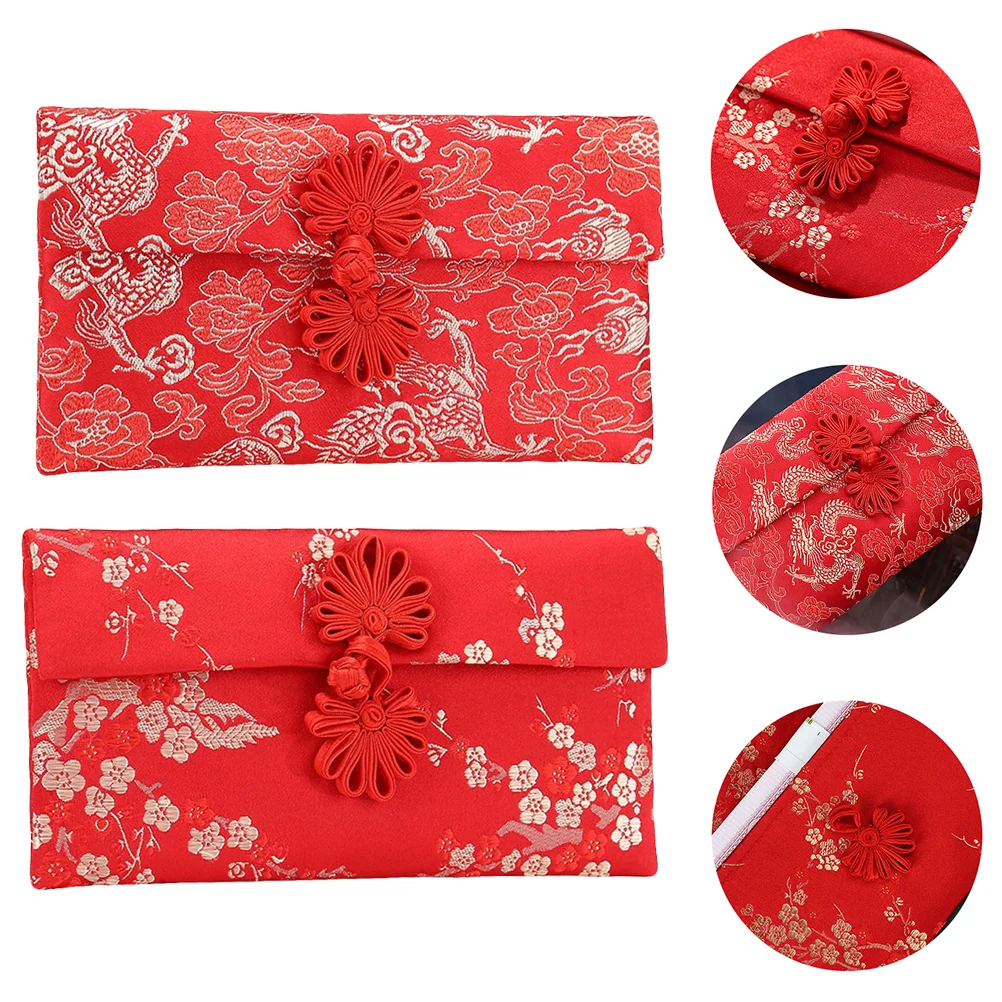 2pcs Beautiful Exquisite Red Packets Brocade Envelope Red Envelopes for Party New Year Wedding
2pcs Beautiful Exquisite Red Packets Brocade Envelope Red Envelopes for Party New Year Wedding