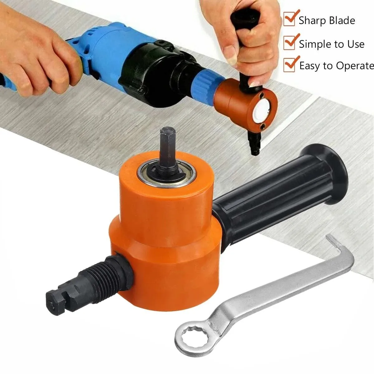 Double Headed Sheet Metal Cutter Nibbler Electric Punching Shears Iron Saw Cutting Tool Drill Attachment Deburring Tool Snips
Double Headed Sheet Metal Cutter Nibbler Electric Punching Shears Iron Saw Cutting Tool Drill Attachment Deburring Tool Snips