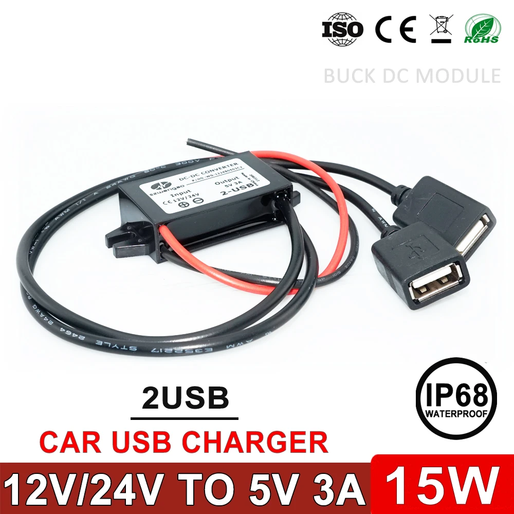 8-32V 12V 24V to 5V 3A CAR Charger DC DC Step Down Converter Dual USB Buck Power Supply for Mobile Phone iPad MP4 MP3 GPS
8-32V 12V 24V to 5V 3A CAR Charger DC DC Step Down Converter Dual USB Buck Power Supply for Mobile Phone iPad MP4 MP3 GPS