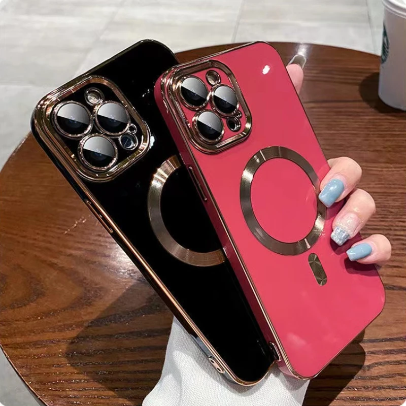For iPhone 14 Pro Max Luxury Magsafe Magnetic Square Plating Frame Phone Case For iPhone 11 12 13 14 Plus Lens Protective Cover
For iPhone 14 Pro Max Luxury Magsafe Magnetic Square Plating Frame Phone Case For iPhone 11 12 13 14 Plus Lens Protective Cover