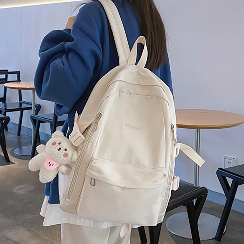 Новая однотонная женская сумка с двумя карманами, школьный ранец для студентов колледжа, простые дизайнерские женские рюкзаки
Новая однотонная женская сумка с двумя карманами, школьный ранец для студентов колледжа, простые дизайнерские женские рюкзаки