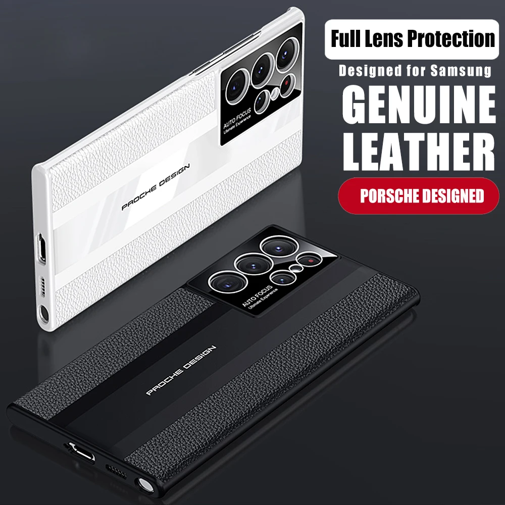 S23+ Genuine Leather Phone Case for Samsung Galaxy S23 Ultra Luxury 100% Natural leather Protection Cover For S23 Plus Capa
S23+ Genuine Leather Phone Case for Samsung Galaxy S23 Ultra Luxury 100% Natural leather Protection Cover For S23 Plus Capa