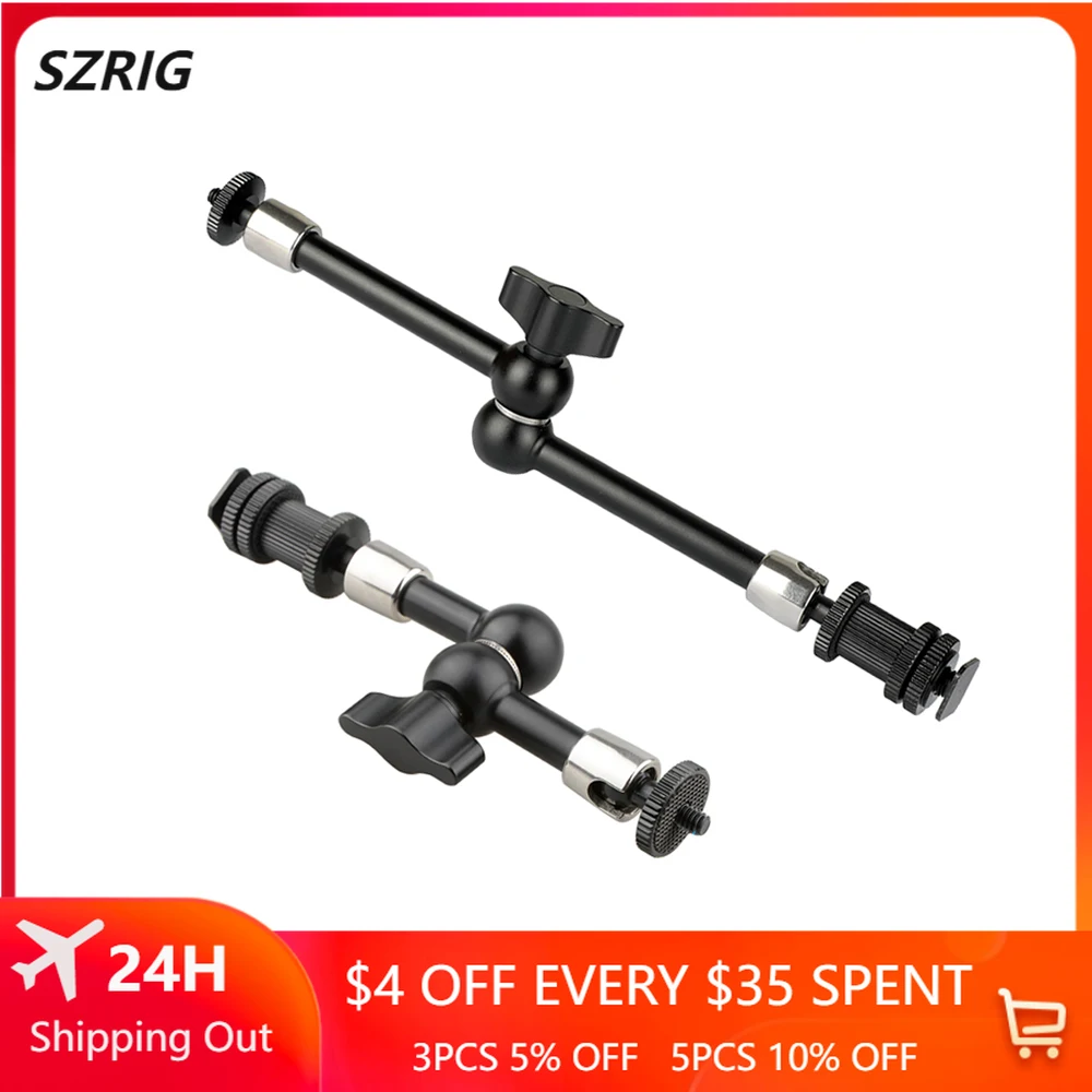 SZRIG 7" & 11" Articulating Magic Arms With Shoe Mount Holder with 1/4" Hot Shot for Camera LED Light Monitor For Photography
SZRIG 7" & 11" Articulating Magic Arms With Shoe Mount Holder with 1/4" Hot Shot for Camera LED Light Monitor For Photography