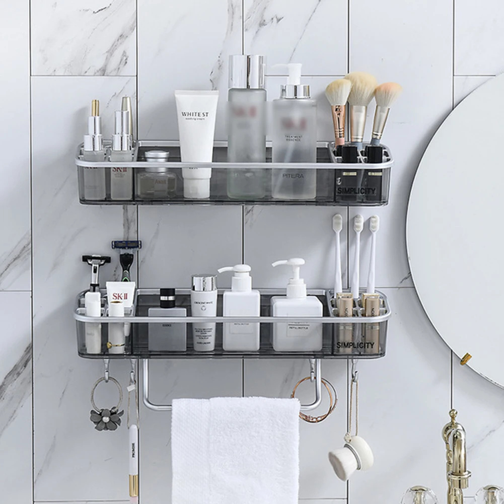 Wall-Mounted Triangle Storage Rack Bathroom Shelf Towel Hooks Home Storage Organizer
Wall-Mounted Triangle Storage Rack Bathroom Shelf Towel Hooks Home Storage Organizer