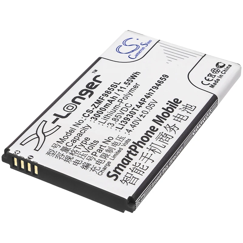 CS 3000mAh / 11.55Wh battery for AT&T Velocity 2 Li3930T44P4h794659
CS 3000mAh / 11.55Wh battery for AT&T Velocity 2 Li3930T44P4h794659