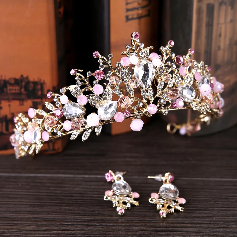 Luxury Pink Gold Pearl Bridal Crowns Handmade Tiara Bride Headband Crystal Wedding Diadem Queen Crown Wedding Hair Accessories 
Luxury Pink Gold Pearl Bridal Crowns Handmade Tiara Bride Headband Crystal Wedding Diadem Queen Crown Wedding Hair Accessories