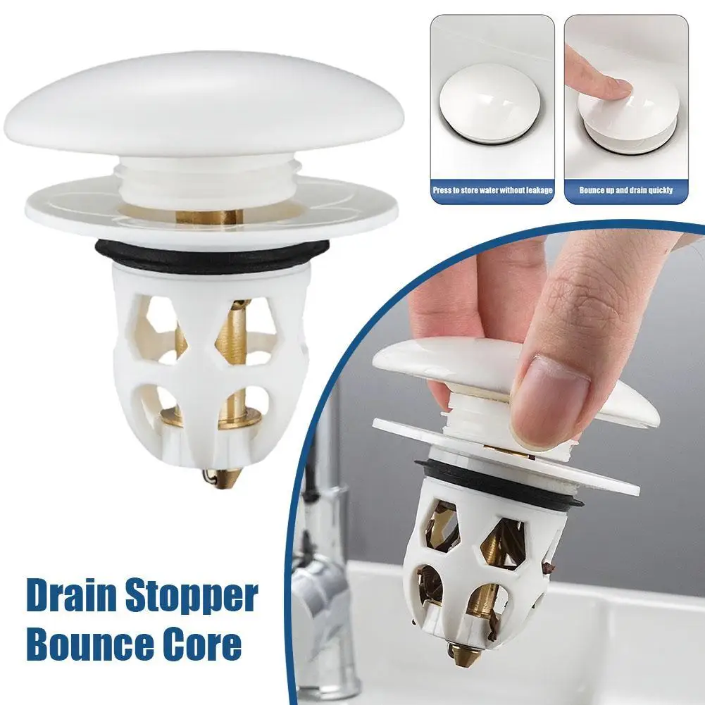 Drain Stopper Bounce Core White ABS Filter Valve Hair Catcher Shower Sink Strainer Bath Stopper Bathroom Drain Cover
Drain Stopper Bounce Core White ABS Filter Valve Hair Catcher Shower Sink Strainer Bath Stopper Bathroom Drain Cover