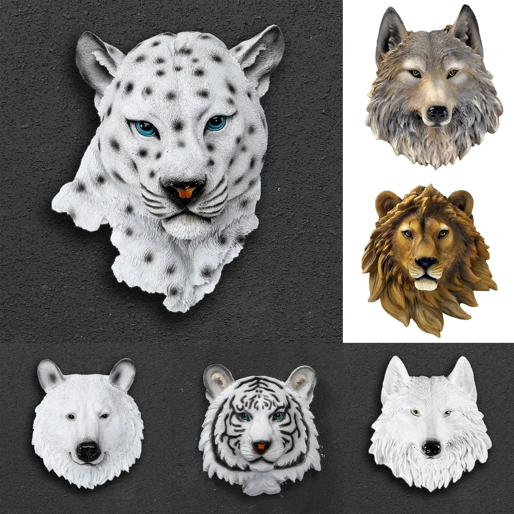 Simulation Animal Head Wall Mount Decor Resin Lion Wolf Tiger Bear Leopard Statue Animal Wall Hanging Ornaments Home Decor
Simulation Animal Head Wall Mount Decor Resin Lion Wolf Tiger Bear Leopard Statue Animal Wall Hanging Ornaments Home Decor